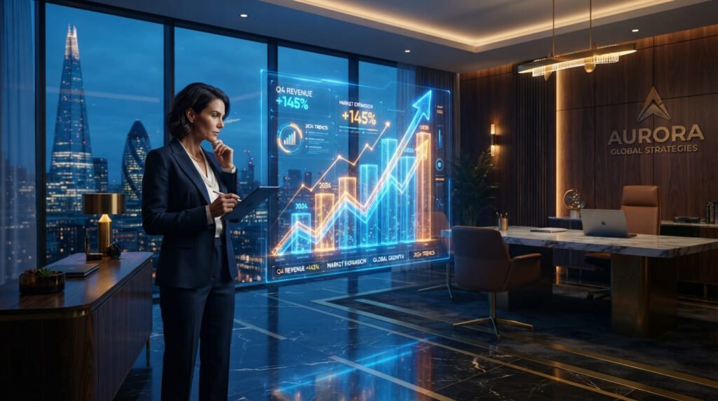 A professional marketing strategist analyzing growth data before a client decides to buy seo services
